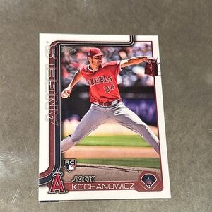 Topps Angels Card with Red and White Uniform